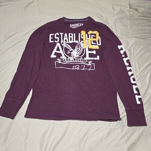 American Eagle Outfitters Purple Long Sleeve Shirt